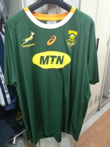 ラグビー南アフリカ代表 asics アシックス スプリングボクス プラティクスシャツ　サイズ 2XL
