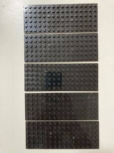 【送料込】レゴ LEGO プレート 6x16 黒　5枚
