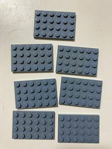 【送料込】レゴ LEGO プレート 4x6 サンドブルー　7枚