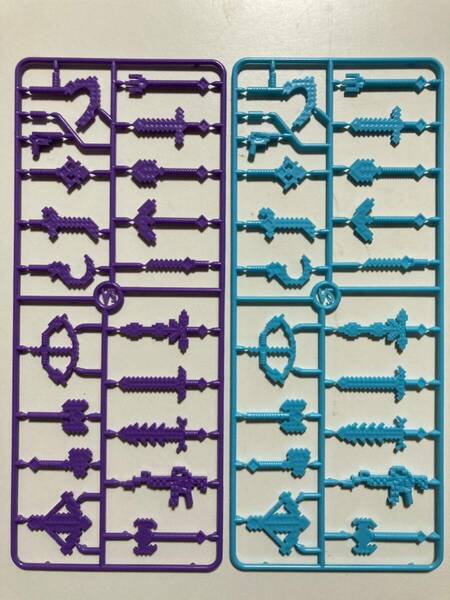 【送料込】レゴ互換　マイクラ　武器　19点x2セット　紫　水色