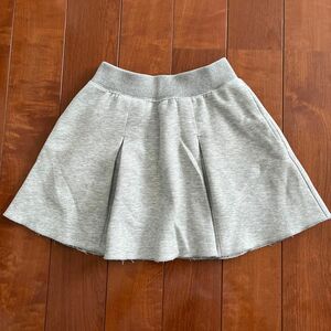 UNIQLO・ユニクロ・ドライスウェットタックスカート・スカート・グレー系・M・130・125~135・定価1650円