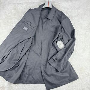 1 иен 4XL.5L~5XL.6L не использовался класс Armani ko let's .-niARMANI COLLEZIONI пальто с отложным воротником водоотталкивающий весеннее пальто мужской серый 58