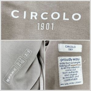 1円 美品 M~S チルコロ CIRCOLO 1901 ジャージー ストレッチ テーラードジャケット ブレザー アンコン 伸縮性 2B メンズ グレージュ 44の画像9