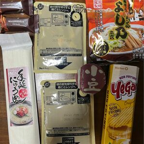 メリーのミルフィーユチョコレート。手延べにゅうめん。濃厚ビーフシチュー。こくまろ中辛。仙太郎みまくり。よし乃本店味噌ラーメン。他