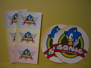  not for sale Sonic The Hedgehog SEGA rare seal 2 kind ( total 4 seat ) sticker sonic the hedgehog Sonic Hedgehog Sega unused 