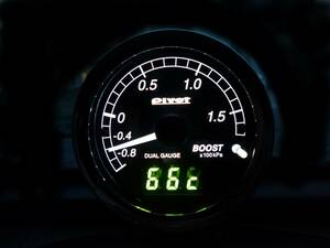 [ secondhand goods ] pivot PIVOT dual gauge DUAL GAUGE DXB-B φ60 boost controller water temperature gage voltmeter white lighting green digital display production end goods 