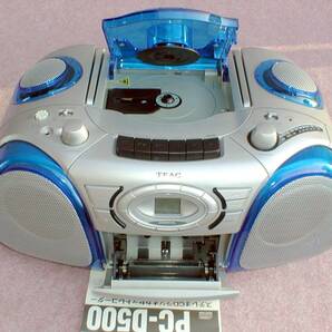 TEAC PC-D500 Stereo CD-AM/WideFM Radio Cassette Recorder Junk・綺麗！ テイアック 4スピーカー塔載 CD-AM/ワイドバンドFM ラジカセの画像4