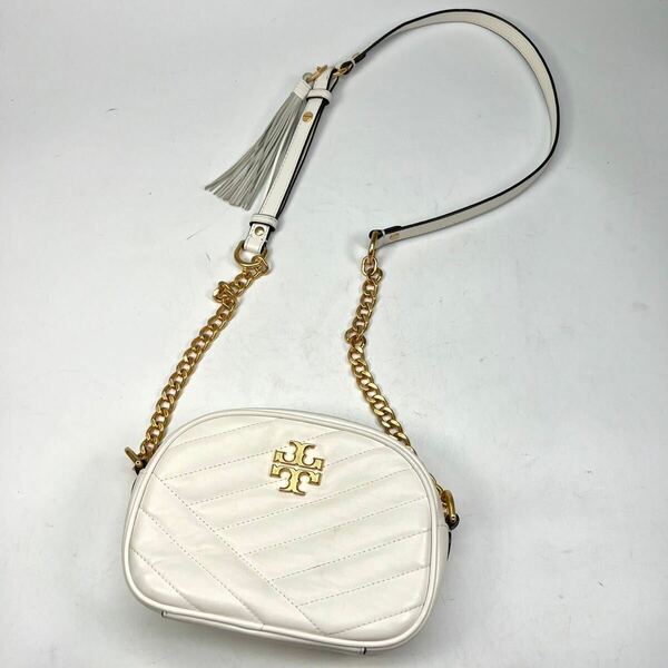 TORY BURCH トリーバーチ ショルダーバッグ　キルティング　クリームホワイト　斜め掛け　レザー　レディース　かばん