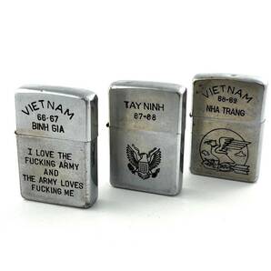 4M4★ZIPPO ジッポ ベトナムジッポ 3点 まとめ★ジッポー 60年代 66-67/67-68/68-69 VIETNAM TAY NINH オイルライター の画像1