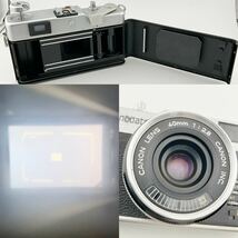 Canon キヤノン Canodate E フィルムカメラ CANON LENS 40mm 1:2.8 シルバーボディ フィルター レンズキャップ (k5883-n156)_画像5
