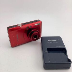 キャノン Canon IXY DIGITAL 210 IS コンパクトデジタルカメラ レッド バッテリー付き 通電確認済み(k8359-N159)