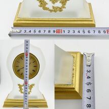 SEIKO セイコー 置き時計 DECOR ガラス 金文字盤 インテリア ゴールド コレクション 置物 稼動品(k5917-n148)_画像6