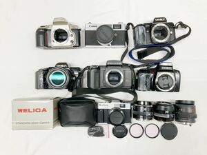 ★カメラまとめ★ 7点 Nikon F60 CANON canonet19 MINOLTA 7000a PENTAX SFX MINOLTA a5700i Welica W-21 フィルムカメラ レンズ4本(k5926)