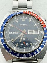 SEIKO 5 SPORTS セイコー スピードタイマー クロノグラフ 自動巻 6139-6000 メンズ 腕時計【k3382】_画像2