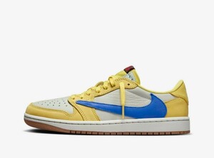 段ボールから未開封　Wmns 28.5 Nike Air Jordan 1 Low OG Travis Scott canary カナリー　Us10.5 ロー ジョーダン　トラビス　トラヴィス