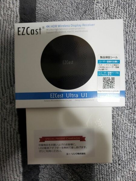 【新品、値下げ】EZCast ULTRAとUSB電源アダプター