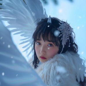 【高画質】天使 白い羽 白い翼 美少女 ポスター イラスト アート 美女 グラビア WH0104