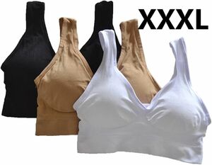 ジニエブラ ベーシックカラー 3XL(XXXL） 3枚セット スポーツブラ ナイトブラ スポブラ 授乳 育乳 インナーウェア genie bra ジニエ