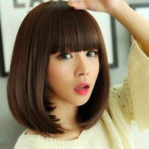  Short wig Bob full wig front ..... nature pretty net attaching high temperature heat-resisting Short Bob wig nature wig heat-resisting 