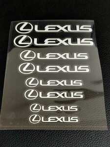 LEXUS シルバー キャリパーステッカー エンブレム 耐熱 デカール ドレスアップ カスタム HS CT UX NX IS RX RC GS ES LS LX 