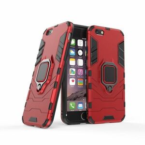 T在庫処分 赤 iPhone 6 iPhone 6s 指リング付き ケース 衝撃吸収 カバー アイフォーン シクス エス 本体 保護 丈夫な耐衝撃 スタンド機能