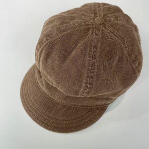 RRL “Linen Work Cap” ワーク キャップ キャスケット 帽子 リネン ブラウン Ralph Lauren ヴィンテージ