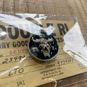 【未使用】RRL “Buffalo Skull Pins” ピン ピンズ バッジ アクセサリー バッファロー ヘッド スカル Ralph Lauren ウエスタン