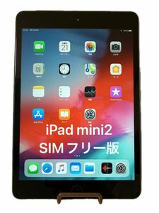 【美品】iPad mini 2 Wi-Fi+Cellular 16GB SIMフリー　スペースグレー