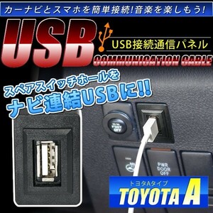 品番U04 トヨタA AVV50 カムリ ハイブリッド含む H23.9～H29.6 USB カーナビ 接続通信パネル 最大2.1A