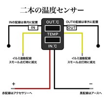 品番U10 AZT/NZT/ZZT240 プレミオ 車内 車外同時計測 温度計キット スイッチホール トヨタBタイプ 外気温 室温_画像3