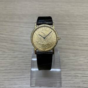 [S5-1]【稼働品】CORUM コルム コインウォッチ 10ドル 金貨 手巻き K18 YG 750 18K 10＄ ケース約28mm 総重量32.4ｇ ゴールド文字盤 