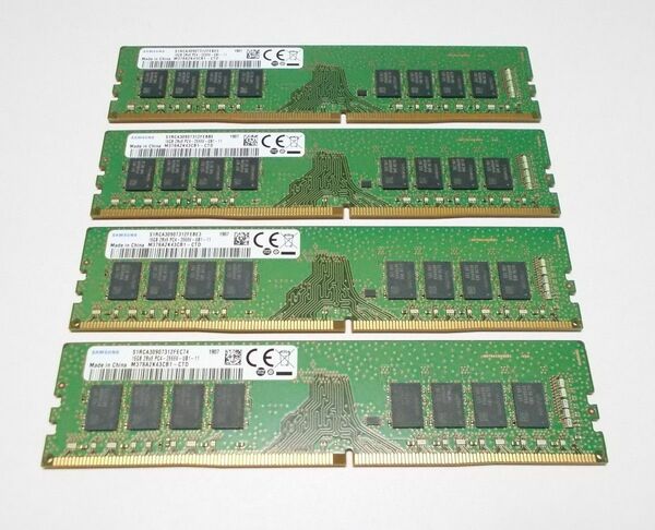 SAMSUNG　DDR4-2666 PC4-21300　16GB x 4本セット　合計64GB　DDR4メモリ　動作OK　送料無料