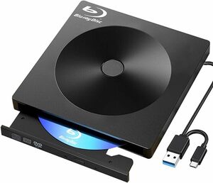 未使用 アースドリームス 外付け Blu-ray USB 3.0 Type-C 再生 書込 ブルーレイドライブ BDドライブ ポータブル Windows Mac 