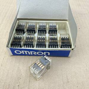 オムロン OMRON ミニパワーリレー MY4N 200V 220VAC 4極 4c プラグイン端子 動作表示灯付 未使用 10個セット