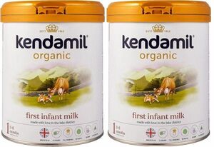 【訳あり商品外装缶に凹みあり800g 2個セット・新生児から】Kendamil Organic（ケンダミル オーガニック）パーム油フリー 乳児用粉ミルク