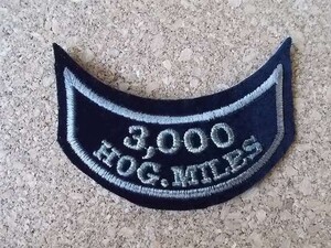 【中古】ハーレーダビッドソン オーナーズグループ HOG 3000 miles harley davidson 日本 鷹 刺繍 ワッペン A/アメリカ USA パッチMCベスト