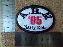 2005 バイク ミーティングワッペン A.B.M nasty kids /ハーレーダビッドソン harley davidson ツーリング カスタム アメリカ USA パッチ_画像6