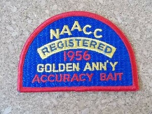 NAACC GOLDEN ANN'Y ACCURACY BAIT 刺繍ロゴ ワッペン/釣り針 自然 河川 水資源 団体 天然 釣りフィッシング パッチ 環境 ボランティア