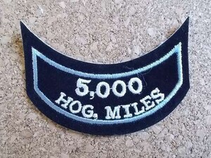 ハーレーダビッドソン オーナーズグループ マイレージ HOG 5000 miles harley davidson 日本 鷹 刺繍 ワッペン /アメリカ パッチMCベスト