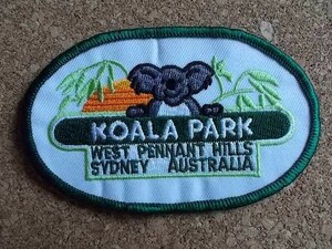 90s オーストラリア コアラ パーク ビンテージ刺繍ワッペン パッチ /動物園ZOOカンガルーVoyager 旅行 観光カスタム土産AUSTRALIAアメカジ