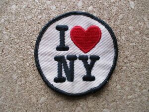 80s ニューヨーク I LOVE NEW YORK中古ワッペン/ビンテージVintage観光patchスーベニア土産MOMAアップリケUSAパッチmoma D7