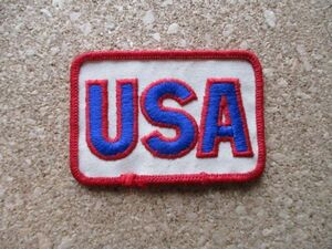 70s 米国USAアメリカ ワッペン/ロゴLOGOビンテージ刺繍U.S.A.国旗PATCHサバゲー米軍ミリタリー旅行スーベニア観光フラッグUSA土産パッチ D7