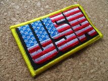 70s 米国USAアメリカ ワッペン/星条旗ビンテージ刺繍U.S.A.国旗PATCHサバゲー米軍ミリタリー旅行スーベニア観光フラッグUSA土産パッチ D7_画像2