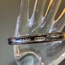 TIFFANY＆CO ティファニー 1837 カフ バングル ブレスレット シルバー 925 チタン_画像2