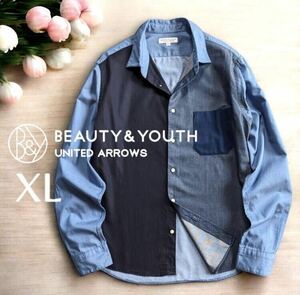 BEAUTY＆YOUTH UNITED ARROWS ユナイテッドアローズ パネルシャツ　 XL