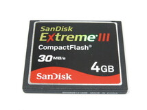 【 フォーマット済 】SanDisk Extreme III ConpactFlash 30MB/s 4GB コンパクトフラッシュメモリ [管2958X]_画像1