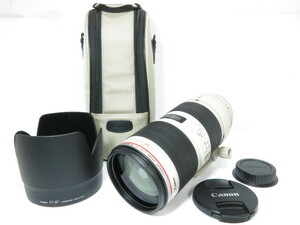 【 極美品】Canon EF70-200mm F2.8 L IS II USM (2型) レンズ ET-87 純正フード ケース付き キヤノン [管CN3063]