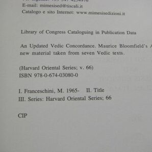 洋書 An updated Vedic concordance : Maurice Bloomfield's A Vedic concordance2冊揃 モーリス・ブルームフィールド ヴェーダ語の一致C2の画像7