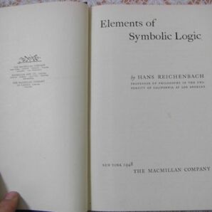 洋書 数理論理学 2冊 Elements of symbolic logic、Fundamentals of symbolic logic、Alice Ambrose、Hans Reichenbach D25の画像7