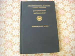  mathematics foreign book Combinatorial Mathematics:Herbert John Ryser Herbert * John * riser combination mathematics J61